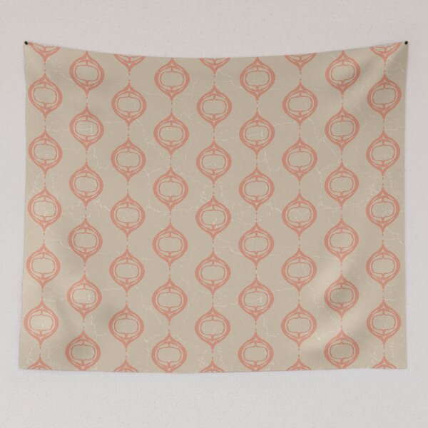 Item preview, Indo Arabesque Pattern - Dove + Coral designed and sold by Irene Estelle.
