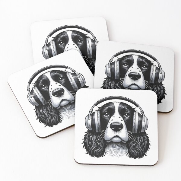 Item preview, Dog with Headphones - Springer Spaniel designed and sold by Truck Stop One.