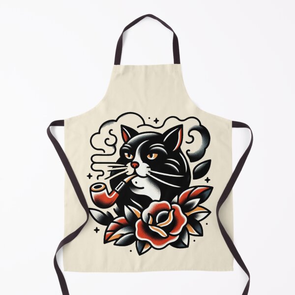 Item preview, Smoking Cat Tattoo Design designed and sold by GiovanniConti.
