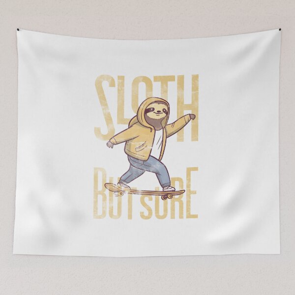 Item preview, Surfer Sloth surfing a Surfskate, skateboard. designed and sold by kongkorakrich.