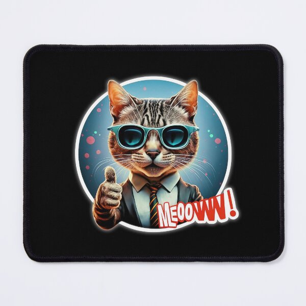 Item preview, Business Cat wearing Sunglasses MEOOWWW! designed and sold by Delemore Art.