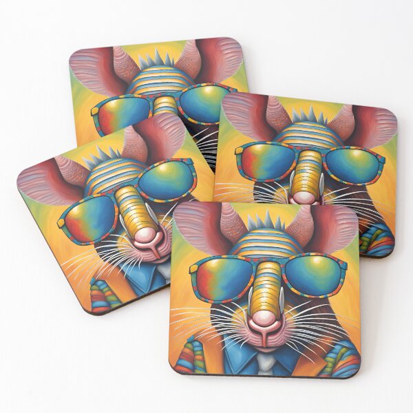 Item preview, Funky Armadillo - Sunglasses and striped suit designed and sold by SirenSeventyOne.