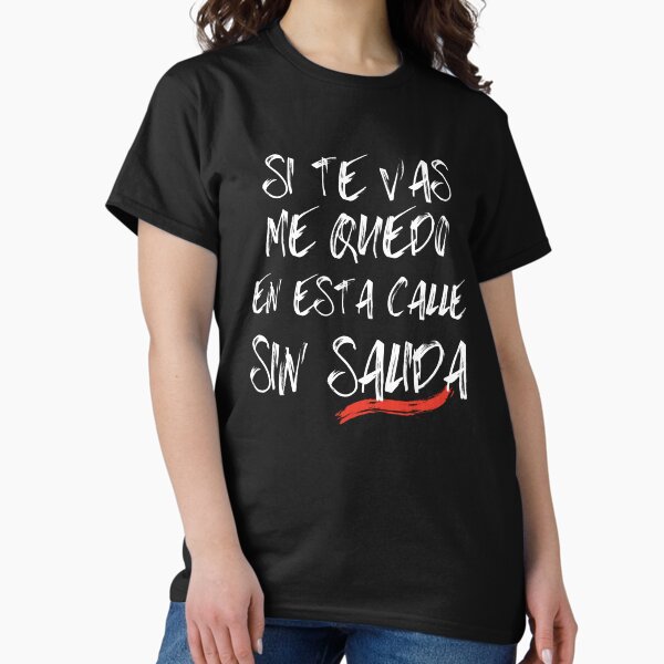 Item preview, Spanish phrase: If you leave, I'll stay on this dead end street...Blank letters (I) designed and sold by Rebeldía Pura.