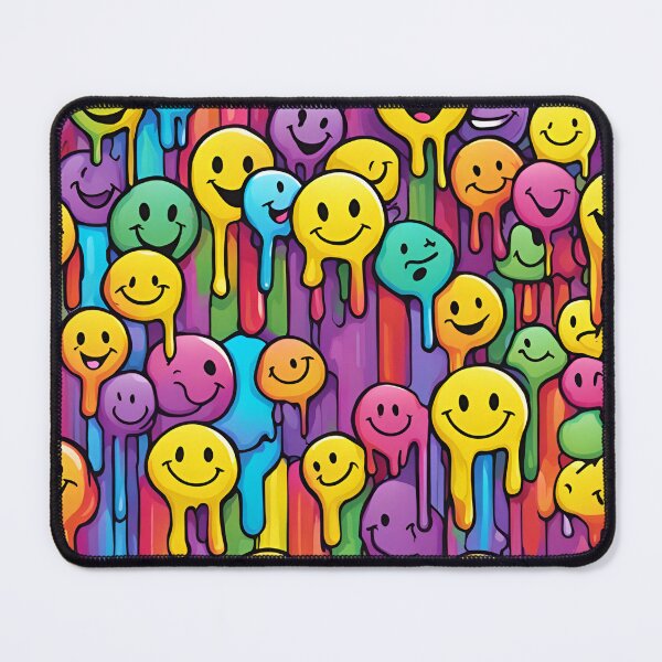 Item preview, Awesome Melting Holographic smiley faces rainbow colors designed and sold by PutiPato42.