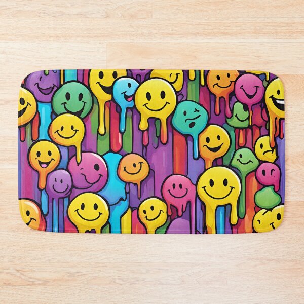 Item preview, Awesome Melting Holographic smiley faces rainbow colors designed and sold by PutiPato42.