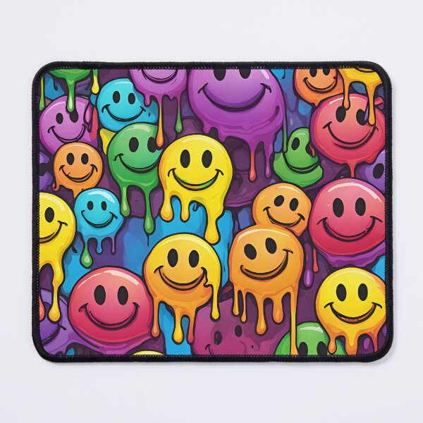 Item preview, Awesome Melting Holographic smiley faces rainbow colors designed and sold by PutiPato42.