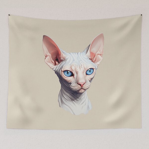 Item preview, Sphynx Serenity Close-Up Portrait in Digital Realism designed and sold by solrevolver.
