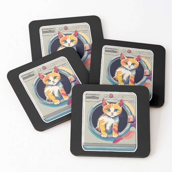 Item preview,  Cute cat in wasching machine   designed and sold by AnetaArtist.