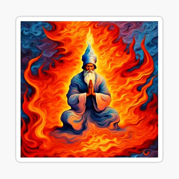 Artikel-Vorschau von Zoroaster betet in den ewigen Flammen, designt und verkauft von George Hutton Hunter.