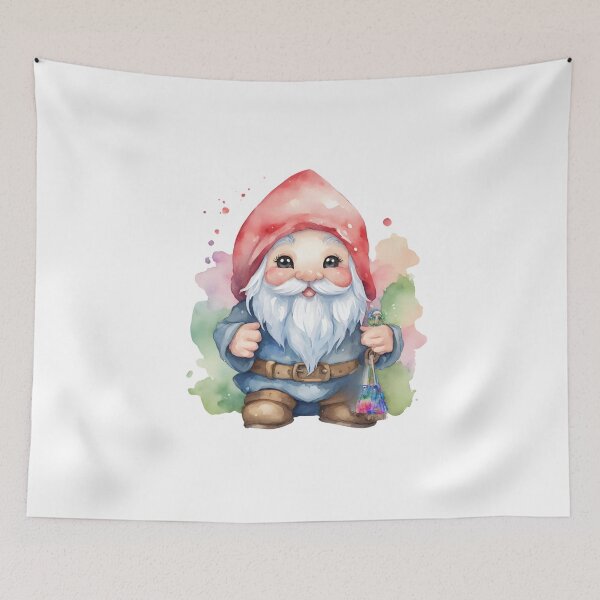 Item preview, KAWAII WATERCOLOR GNOME  designed and sold by KawaiiLyfe.
