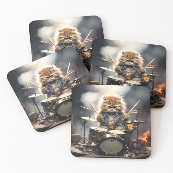 Item preview, Drum Cat - The Rolling Stones-Thrower designed and sold by LSVart.