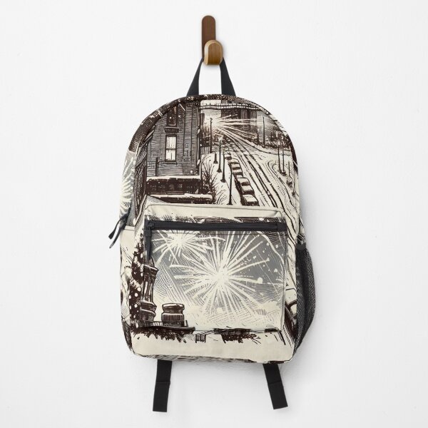 Item preview, Winter's Sparkle Over Snowy Cityscape designed and sold by PictorialWhimsy.