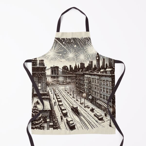 Item preview, Winter's Sparkle Over Snowy Cityscape designed and sold by PictorialWhimsy.