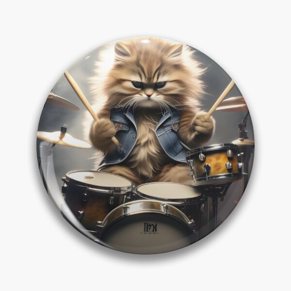 Item preview, Drum Cat - The Rolling Stones-Thrower designed and sold by LSVart.