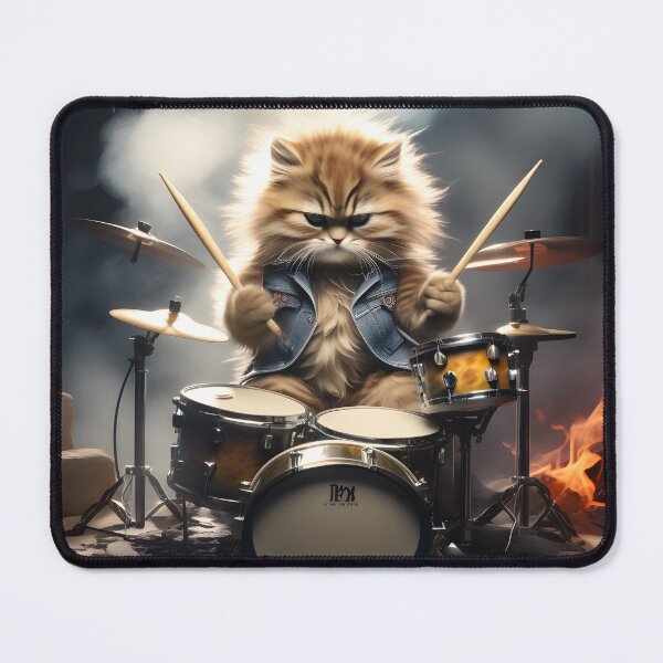 Item preview, Drum Cat - The Rolling Stones-Thrower designed and sold by LSVart.