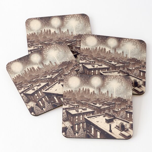 Item preview, Winter Magic Above the Cityscape designed and sold by PictorialWhimsy.