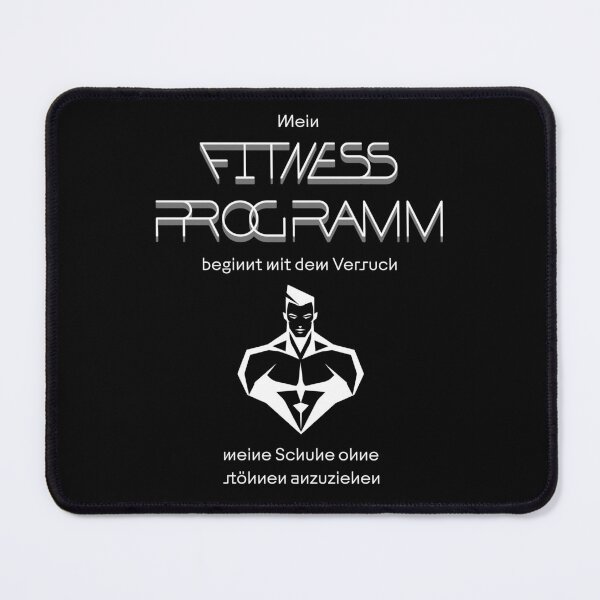 Item preview, My fitness routine begins with me trying to put my shoes on without groaning. Saying in German - funny designed and sold by Pflugart.