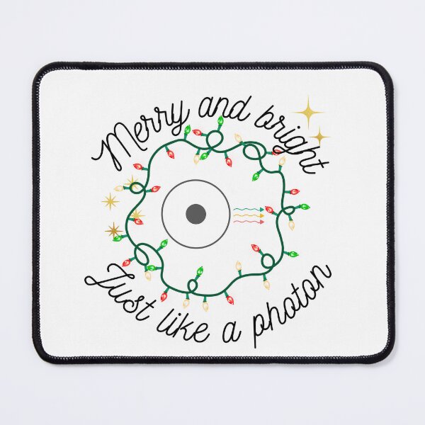 Item preview, Merry and bright, just like a photon, Physics christmas designed and sold by NoetherSym.