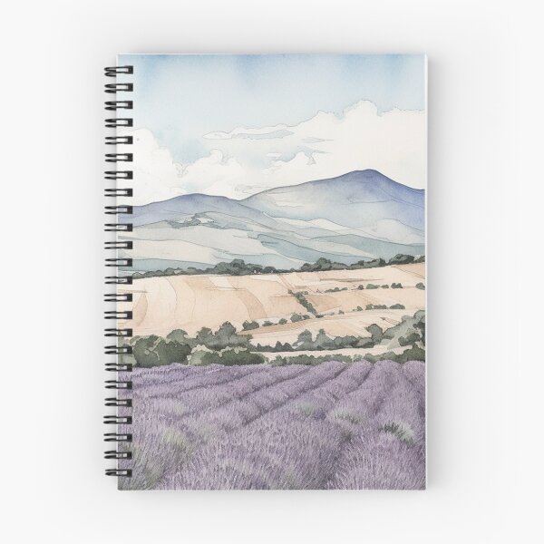 Item preview, Provence landscape painting, lavender field and mountain designed and sold by mliotard.