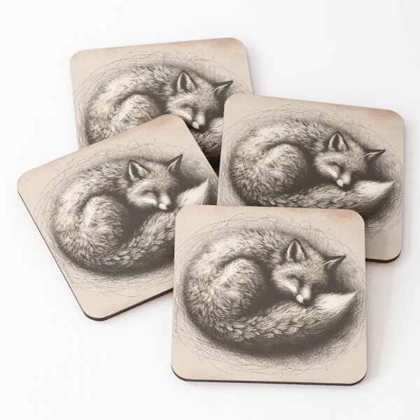 Item preview, Dreamy Fox Embraced by Serenity designed and sold by PictorialWhimsy.