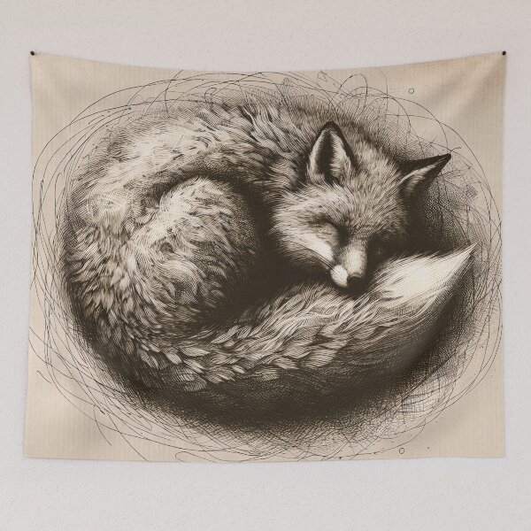 Item preview, Dreamy Fox Embraced by Serenity designed and sold by PictorialWhimsy.