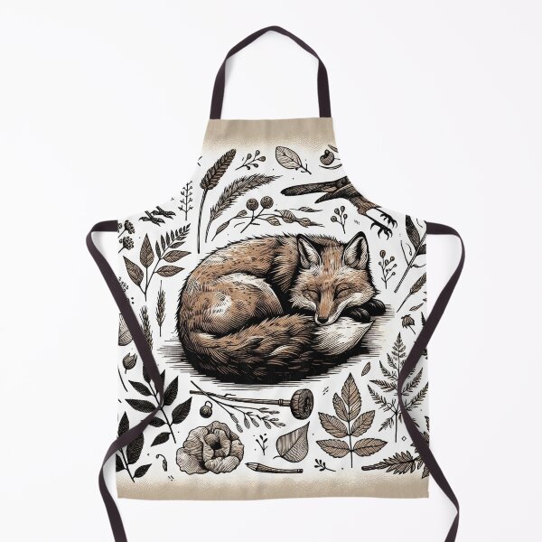 Item preview, Slumbering Fox Amidst Enchanted Flora designed and sold by PictorialWhimsy.