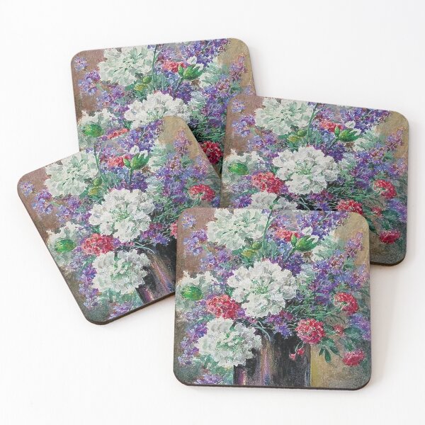Item preview, Annie Pressland -White Carnations and Catmint Still Life designed and sold by tomorrowsart.