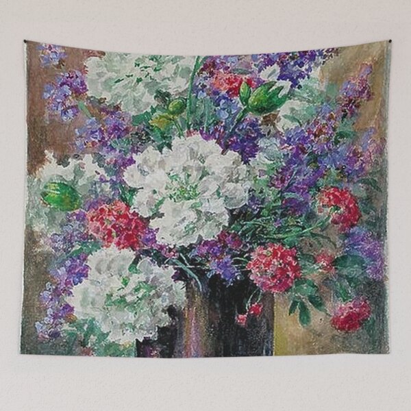 Item preview, Annie Pressland -White Carnations and Catmint Still Life designed and sold by tomorrowsart.