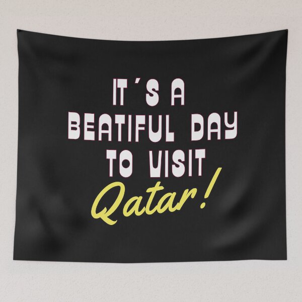 Item preview,  Qatar. White text. Gift Ideas For The Travel Enthusiast. designed and sold by LindaLG.