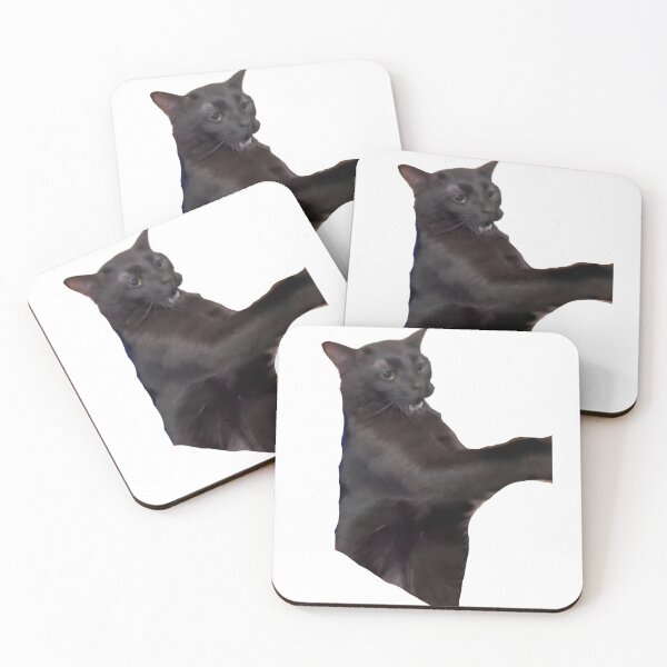 Item preview, black cat zoning out memes designed and sold by Reo12.