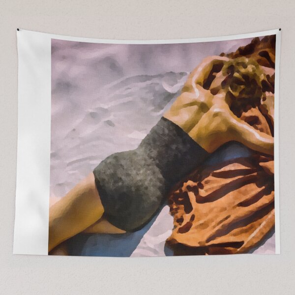 Item preview, 1940s Beach Fashion Painting Style Print designed and sold by lobodelnoir.