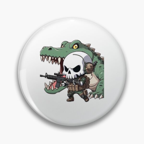 Item preview, Cute skeleton in tactical gear with crocodile designed and sold by Wxjtecki.