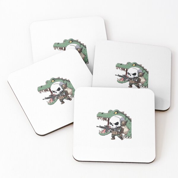Item preview, Cute skeleton in tactical gear with crocodile designed and sold by Wxjtecki.