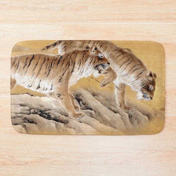 Item preview, Tigers by Mountain Streams (1892-1895) by Kishi Chikudō designed and sold by BossyCatHome.