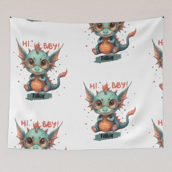 Item preview,  Graphic T-shirt of cute baby dragons with glasses and many colors, #Falkor designed and sold by albertotv250.