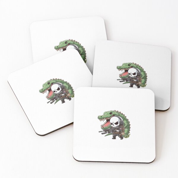 Item preview, Cute skeleton in tactical gear with crocodile designed and sold by Wxjtecki.