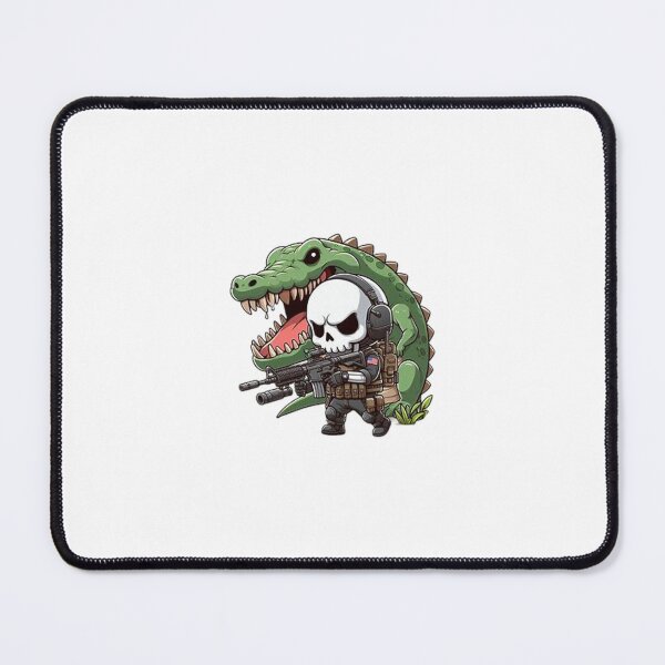 Item preview, Cute skeleton in tactical gear with crocodile designed and sold by Wxjtecki.