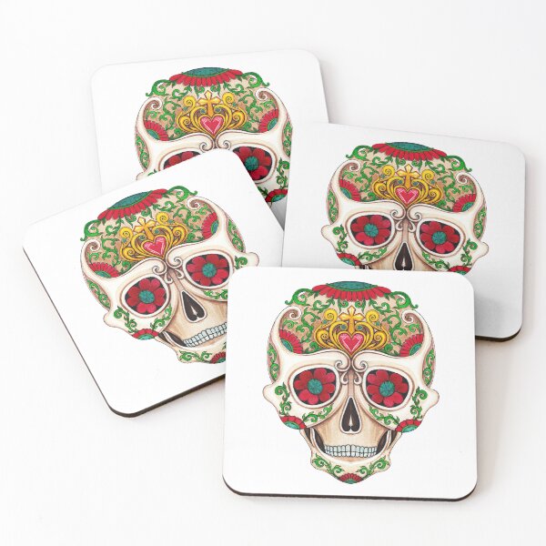 Item preview, Sugarskull fancy vintage and gems day of the dead hand painting. designed and sold by Jiwsurreal.