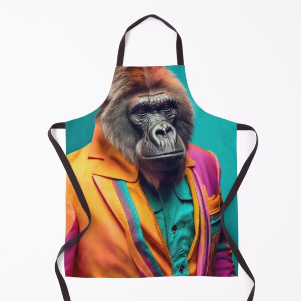 Artikelvorschau, Gorilla in einem farbenfrohen Retro-Anzug entworfen und verkauft von Westcoast Kids.