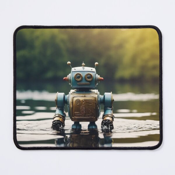 Item preview, Vintage style robot trapped in lake water designed and sold by stevanovicigor.