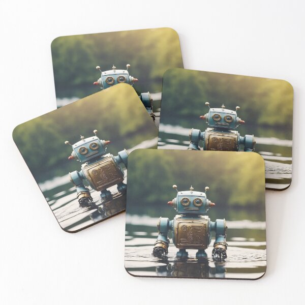 Item preview, Vintage style robot trapped in lake water designed and sold by stevanovicigor.