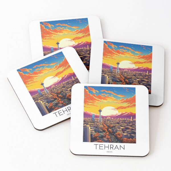 Item preview, A Pop Art Travel Print of Tehran - Iran  designed and sold by StudioRedKoala.
