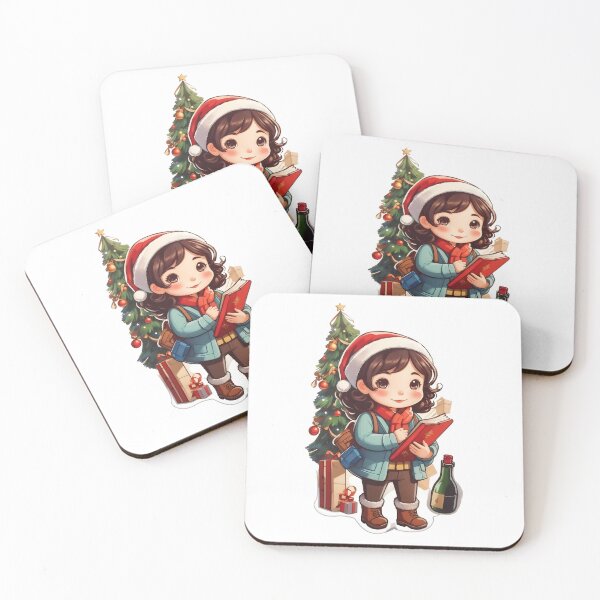 Item preview, Girl in Santa Clause Hat with Book designed and sold by UltimateWorld.