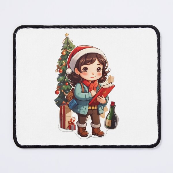 Item preview, Girl in Santa Clause Hat with Book designed and sold by UltimateWorld.