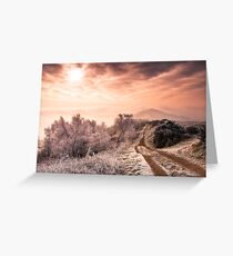 Big Freeze - Winter morning on Malvern Hills Greeting Card