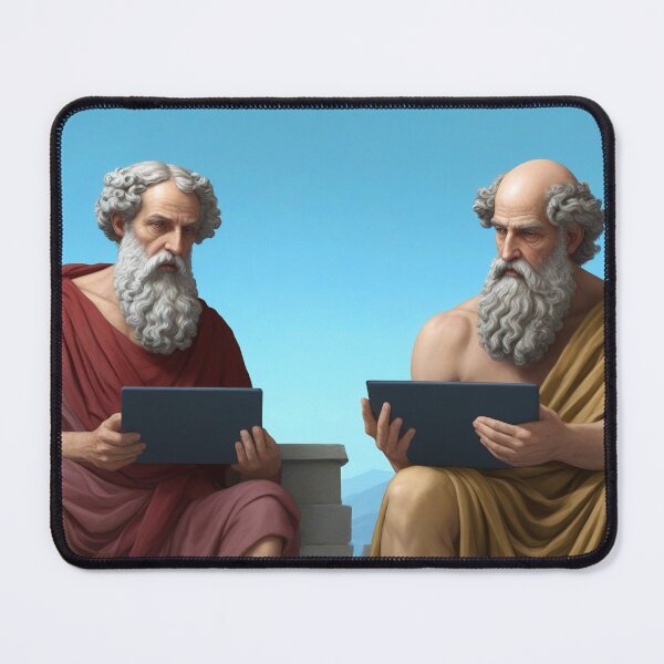 Item preview, Two Greek philosophers using digital tablets designed and sold by stevanovicigor.