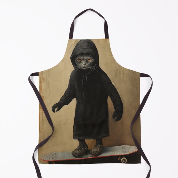 Item preview, Hoodie Cat on Skateboard designed and sold by whitecat23.