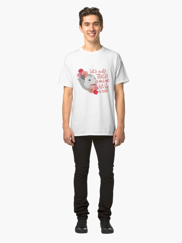 possum t shirt let's eat trash