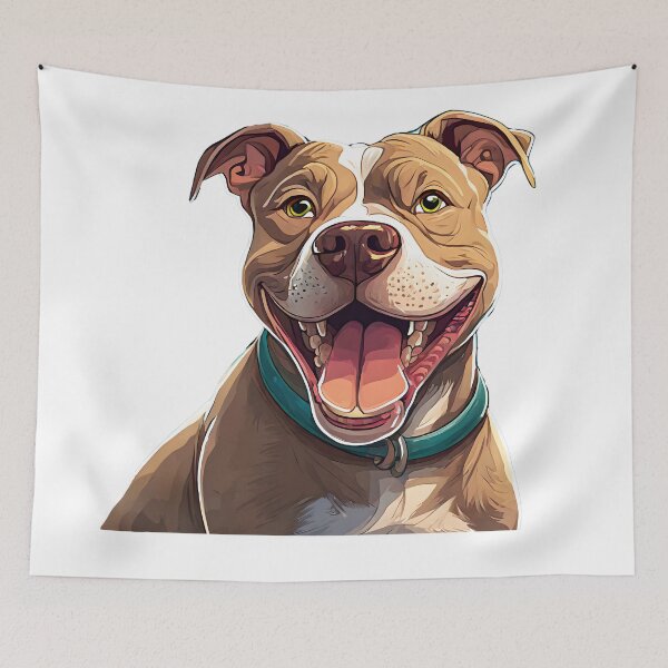 Item preview, Happy Pitbull dog breed designed and sold by emaotx.