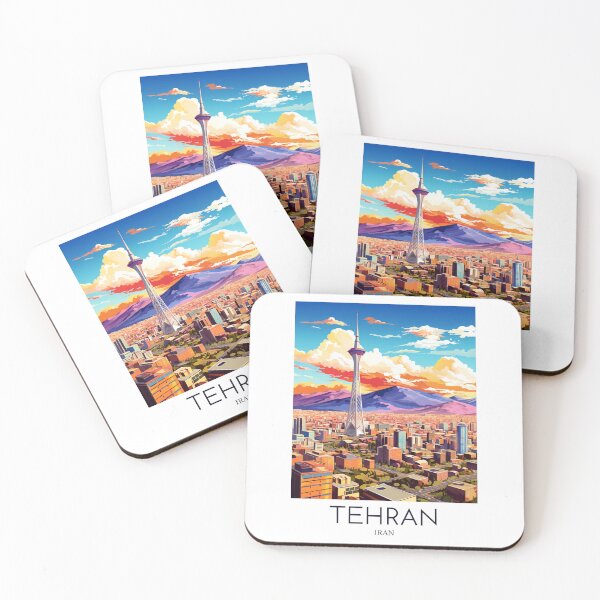 Item preview, A Pop Art Travel Print of Tehran - Iran  designed and sold by StudioRedKoala.